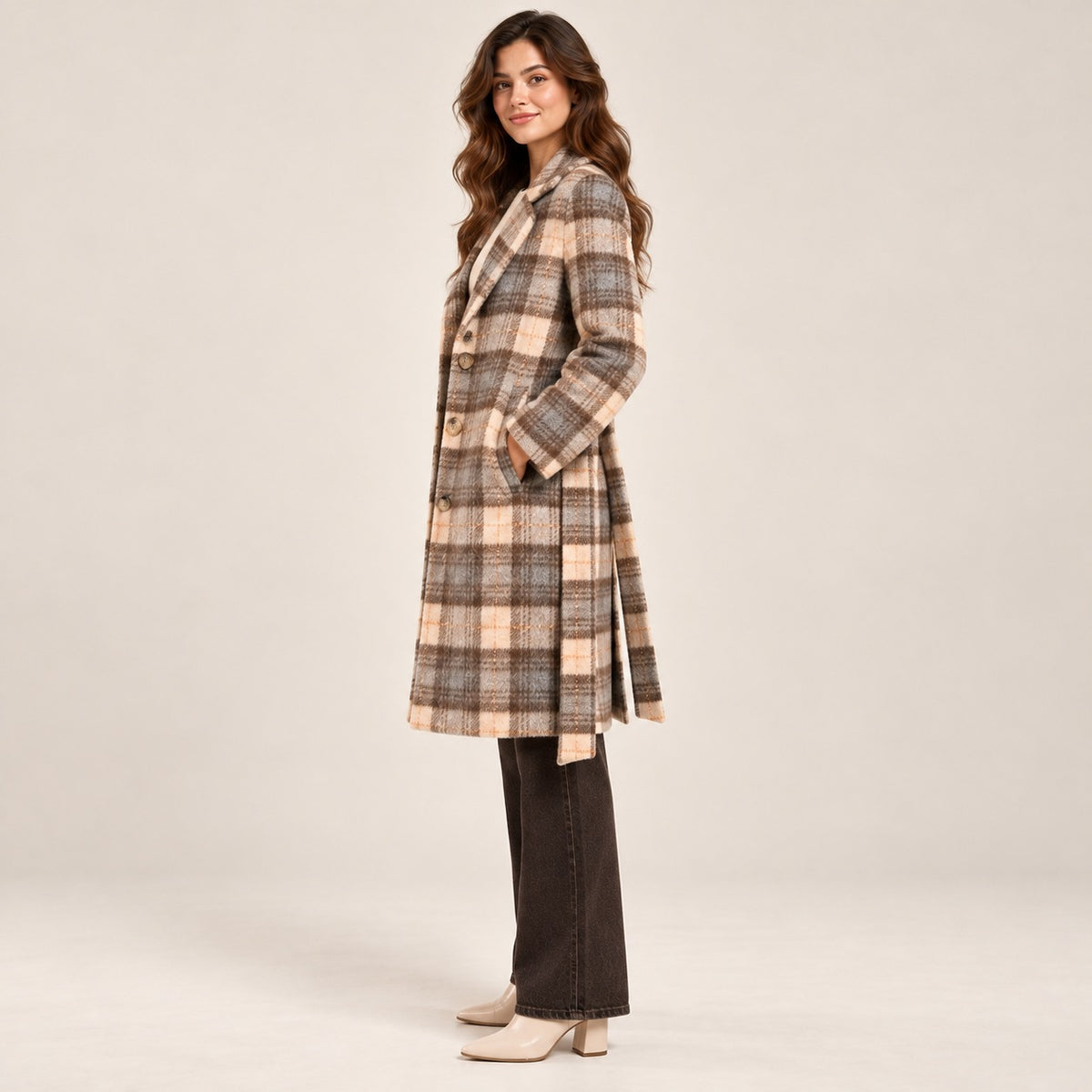 Long Length Tweed Coat