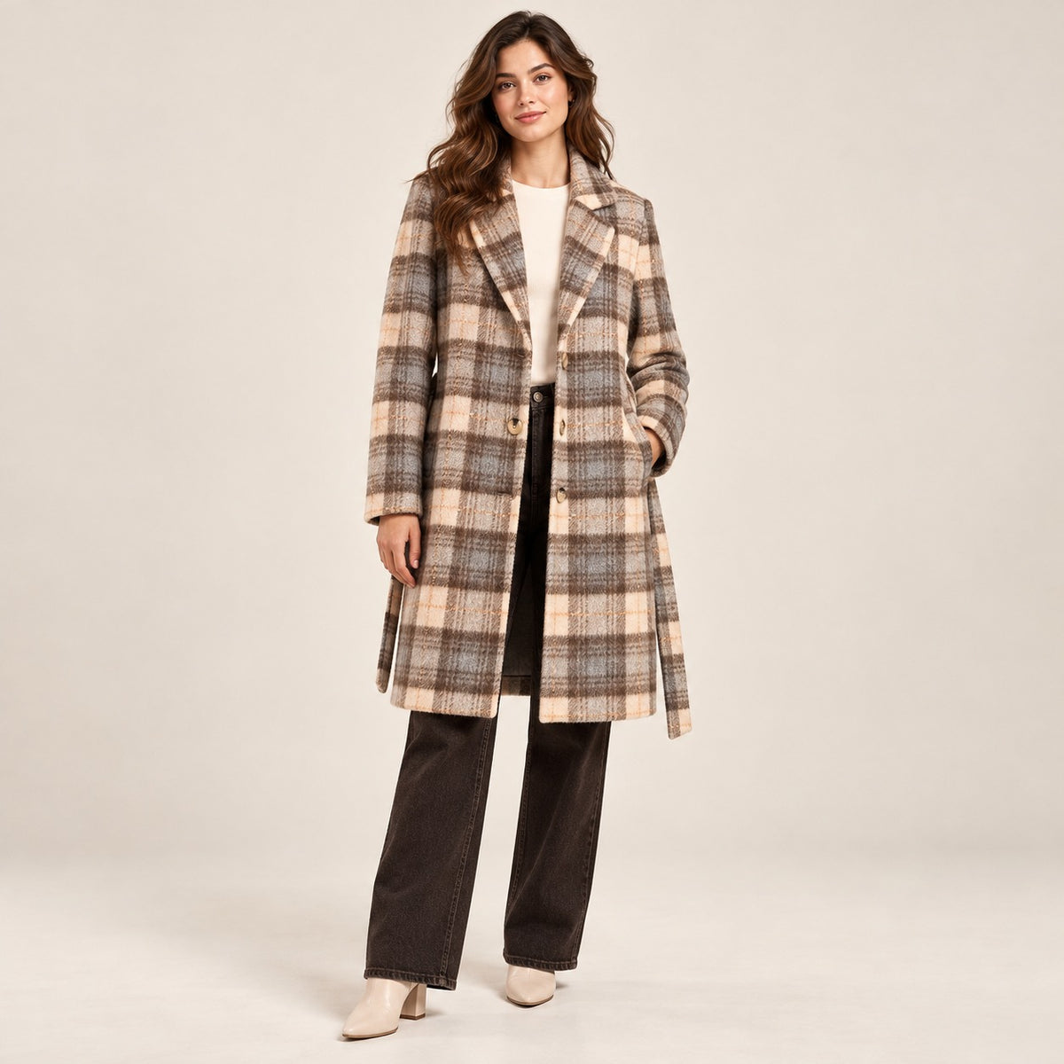 Long Length Tweed Coat