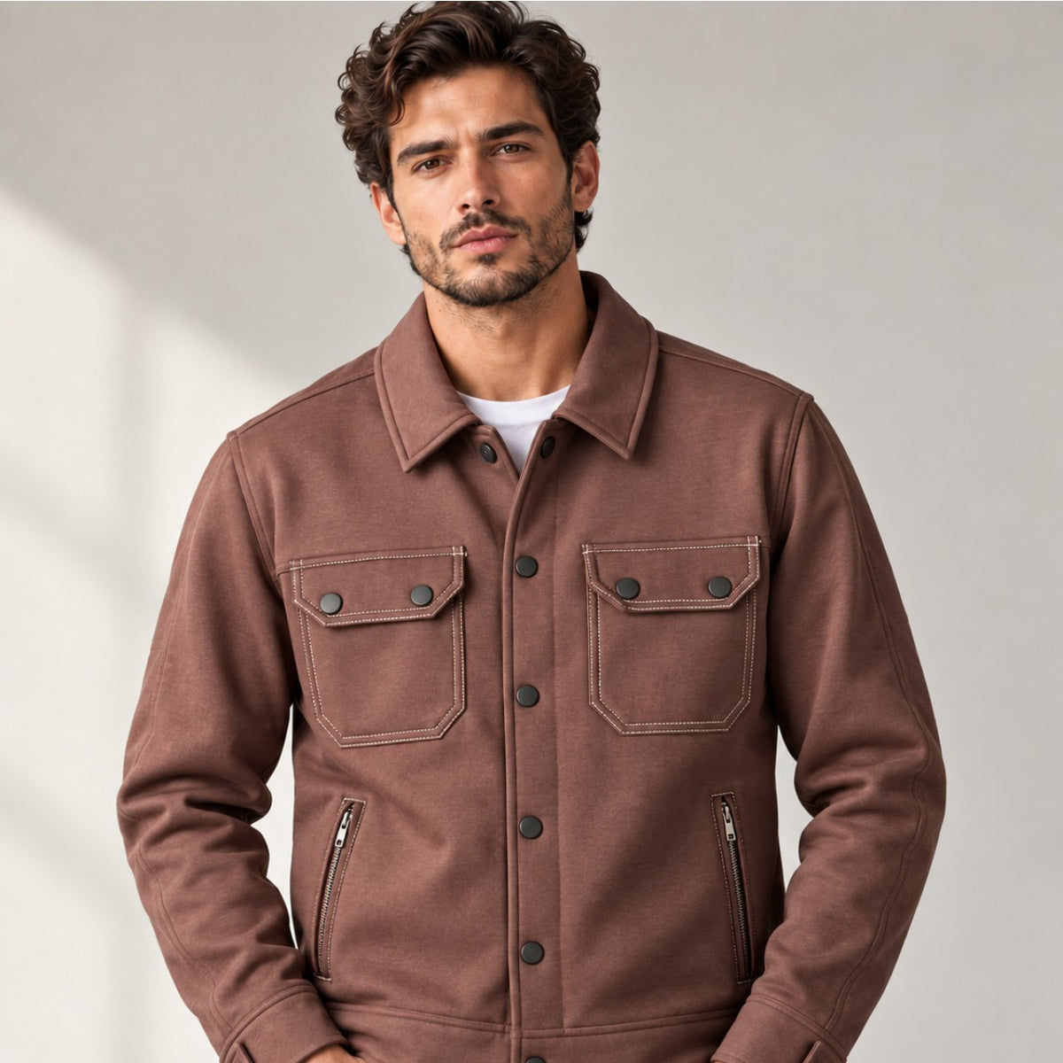 Men’s Utility Collar Button Shacket