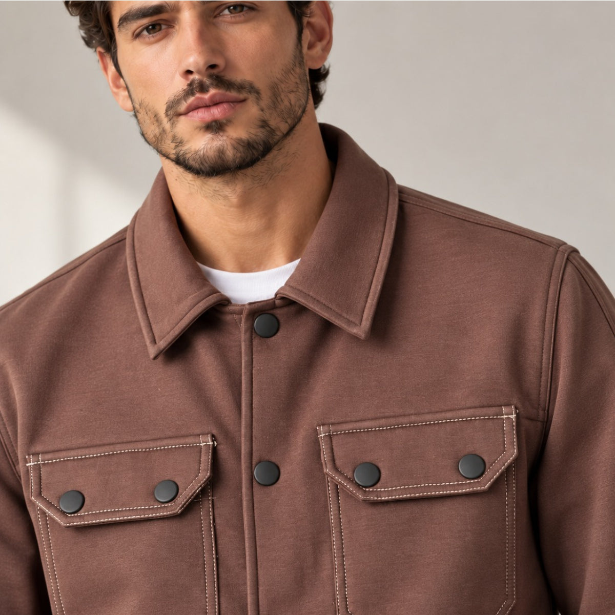 Men’s Utility Collar Button Shacket