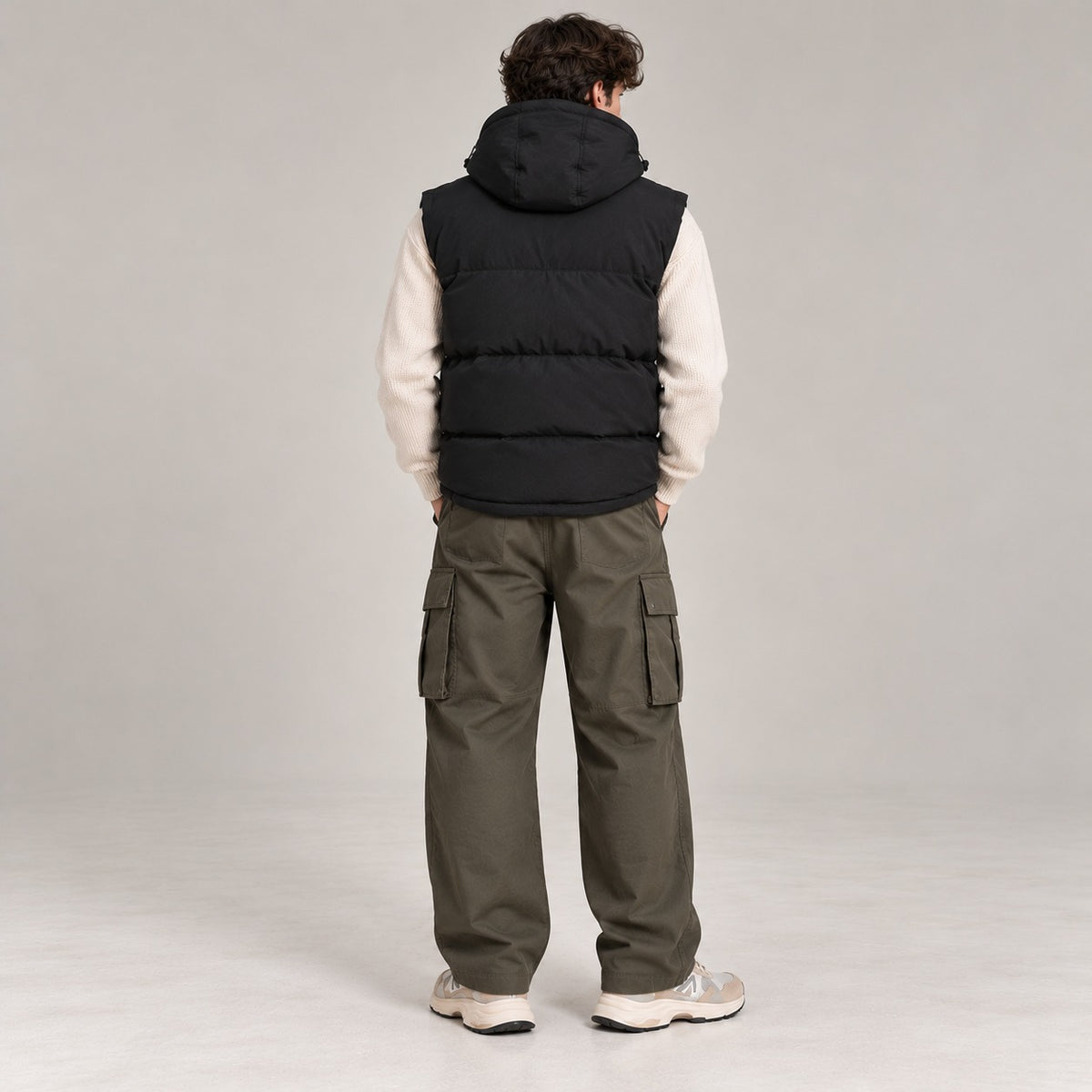 Reversible Hooded Puffer Sleeveless Jacket