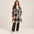 Women Long Length Tweed Coat