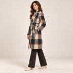Women Long Length Tweed Coat