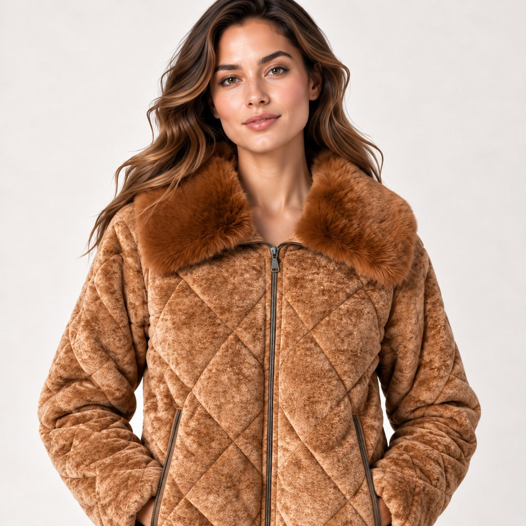 Women's Collar Puffer Jacket