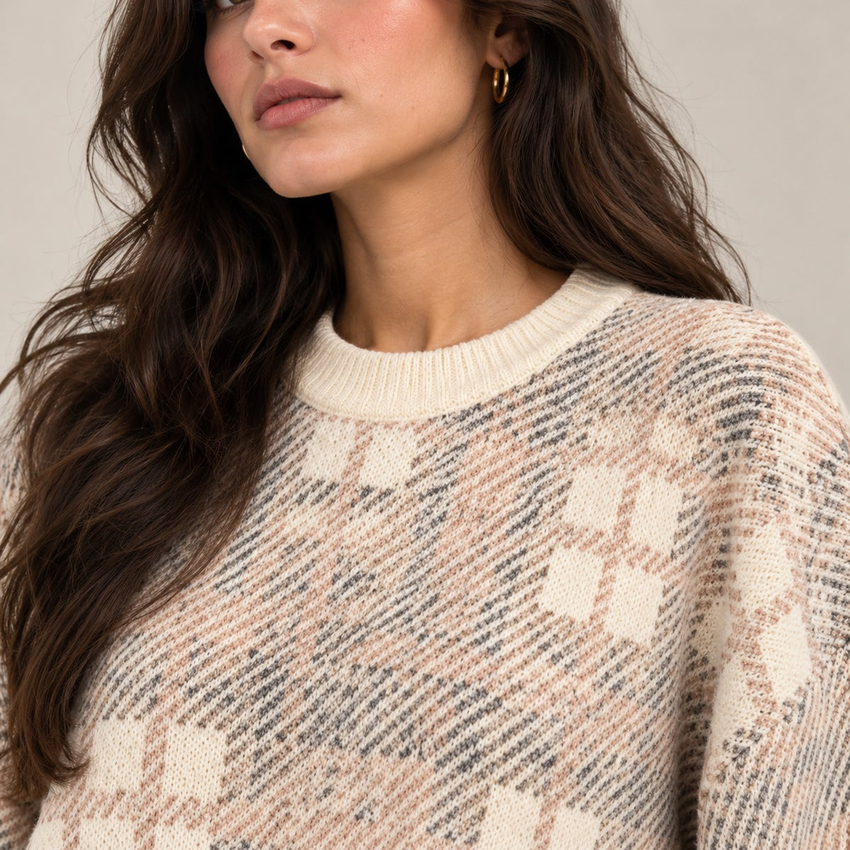 Women's Round Printed Design Sweater