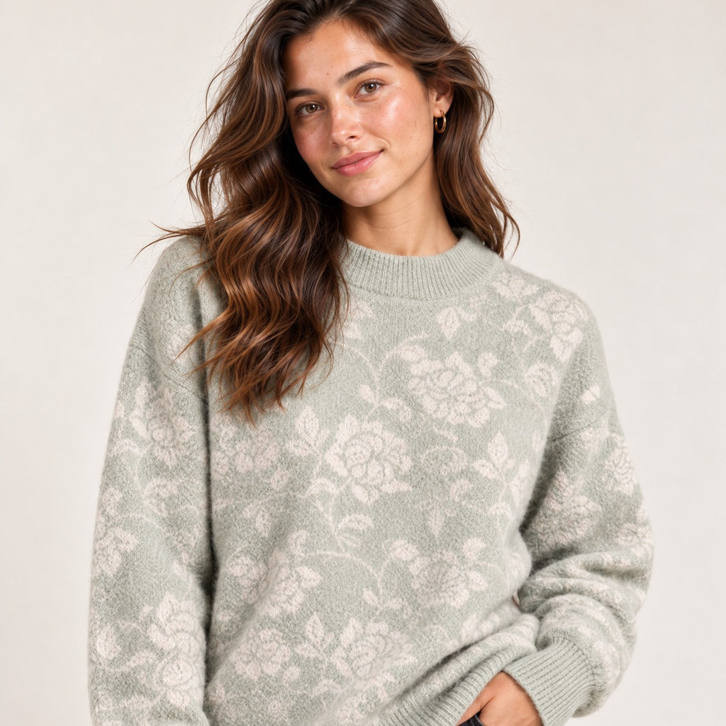 Women's Round Printed Sweater