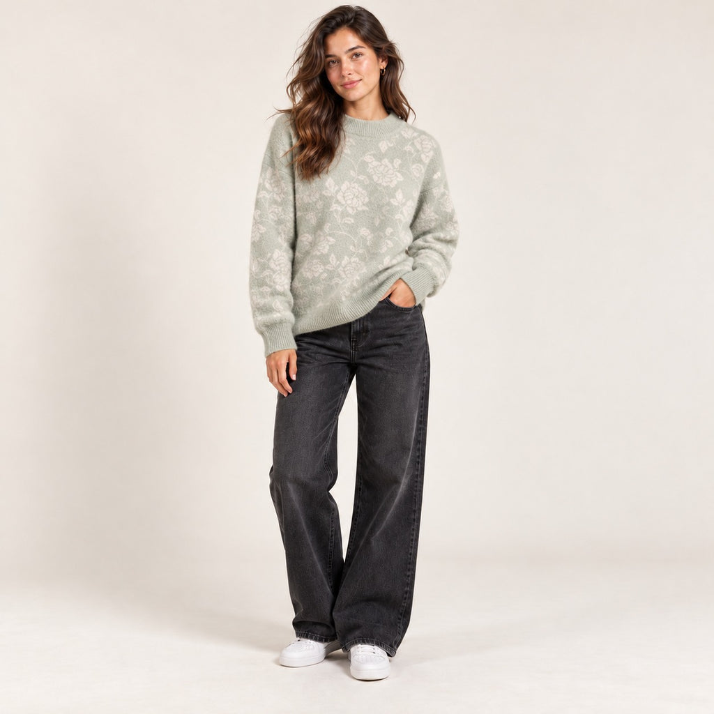 Women's Round Printed Sweater