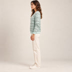Women's V-Neck Striped Sweater