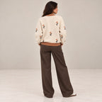 Women's Warm Round Printed Sweater