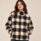 Women's Zipper Check Shacket