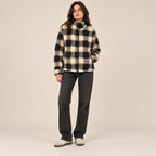 Women's Zipper Check Shacket