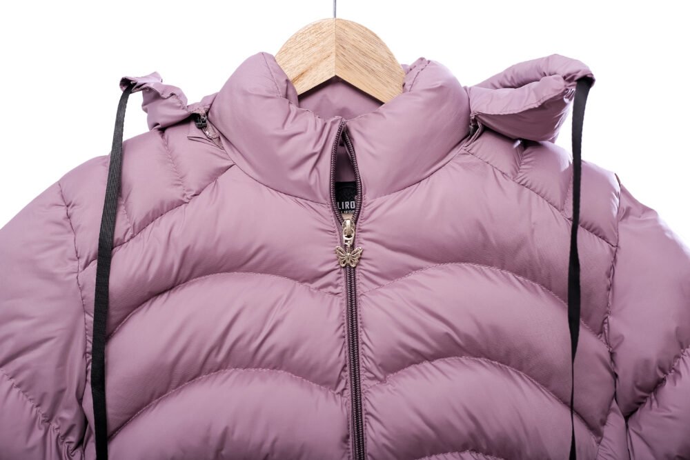 WOMEN'S JACKET LAVENDER PUFFER HOOD WJ-2409 - Image 3
